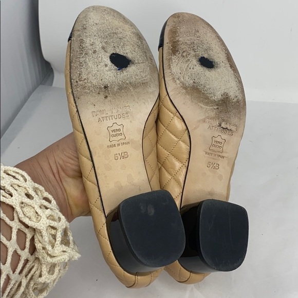 Paul Meyer Attitudes 5.5M Nude Quilted Low Heels - Picture 6 of 10